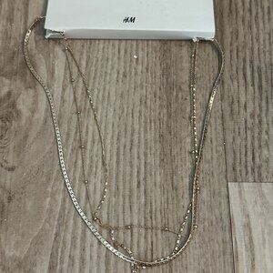 H&M Gold Necklaces Set